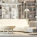 Sofa coffee table combination 3d model