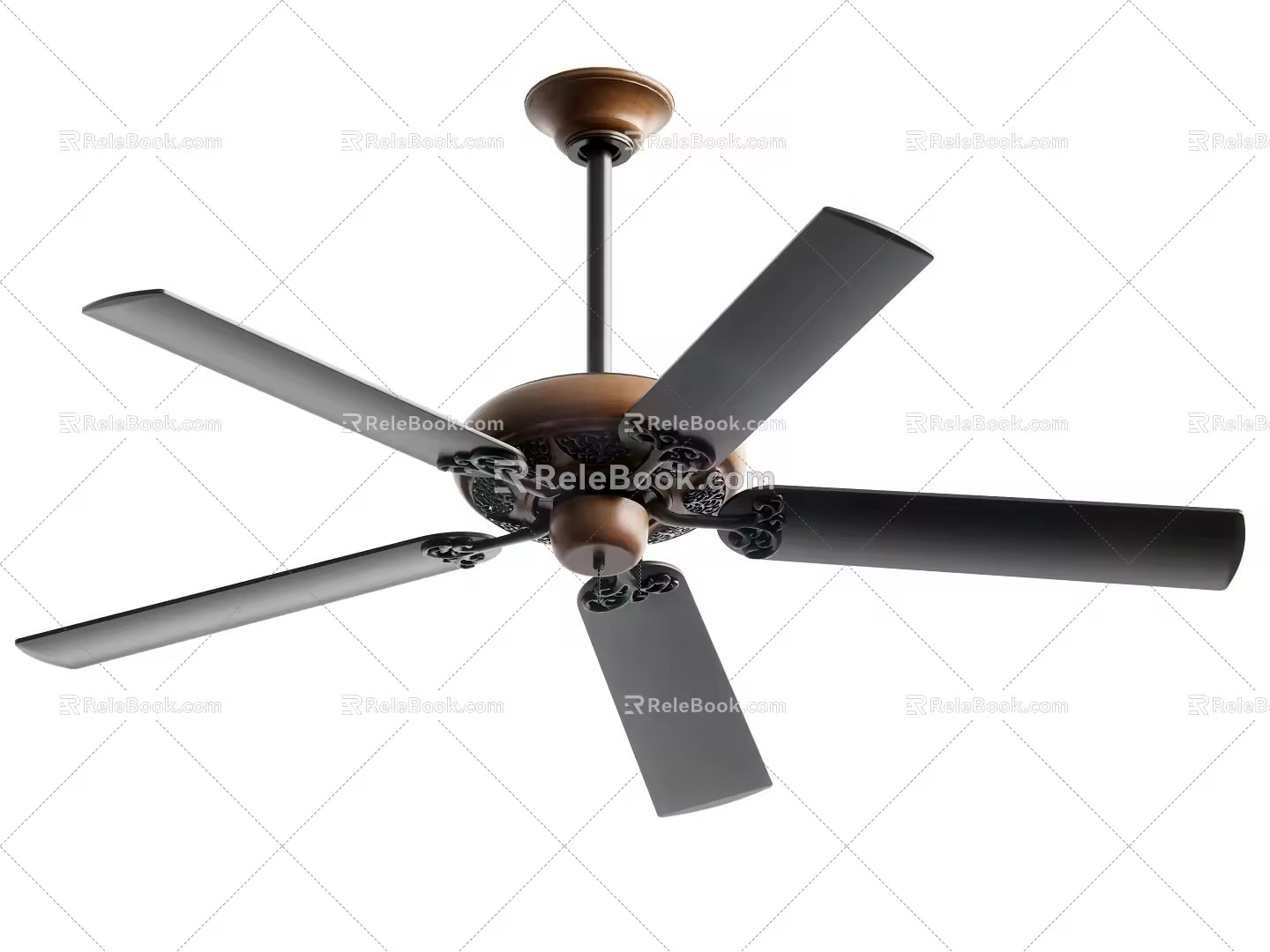 Mid-ancient ceiling fan 3d model