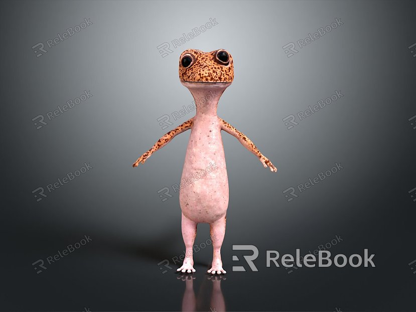 Lizard Anime Lizard Chameleon Cartoon Lizard Reptile Cold Blooded Animal Reptile Reptile Class model