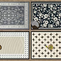 French Square Carpet 3d model