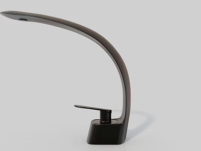 Sleek Modern Curved Arch Design Matte Black Faucet With Single Handle 3d model