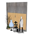 Modern model clothing model combination table 3d model