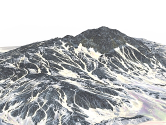 Outdoor Landscape Mountain Landform 3d model