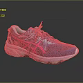 Blue Sports Shoes with Pink Teal Accents Mesh Upper and White Green Sole