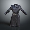 Long Coat Leather Long Shirt Fashion Long Shirt 3d model