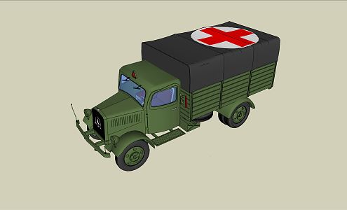 Modern Military Vehicle Military Green Leather Vehicle 3d model