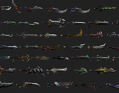 Modern weapon sword 3d model Modern weapon sword 3d model