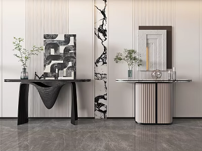 Modern porch section desk 3d model