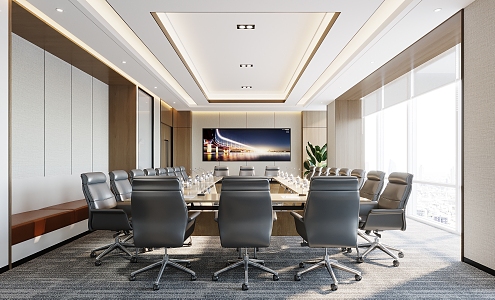 Modern Meeting Room Meeting Table and Chair 3d model