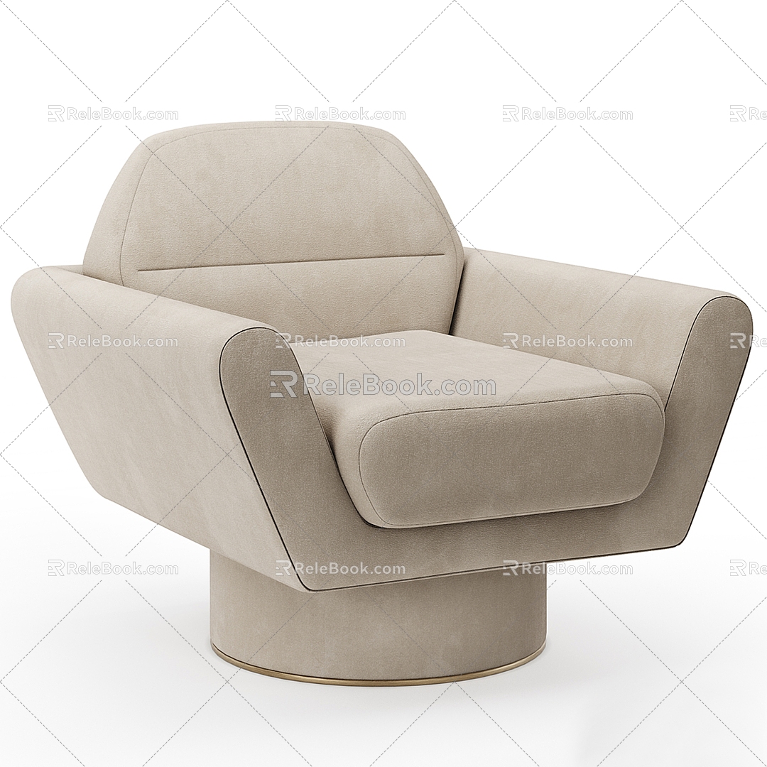 Modern Single Sofa Leisure Chair 3d model