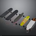 Colorful Skateboards With Various Designs Different Colors And Smooth Wheels For Daily Use