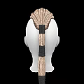 Game and Movie Character 3D Head Model With White Face and Brown Hairstyle