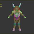 Futuristic Biological Character In White Blue Space Suit With Transparent Helmet And Armor Details