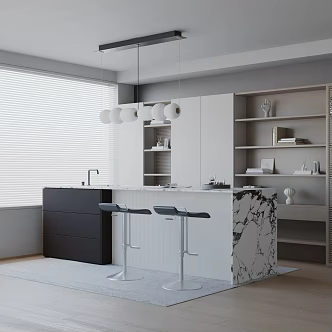 Modern table combination 3d model