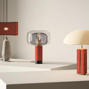 New Chinese style table lamp combination 3d model