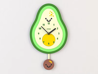 Modern clock children cartoon clock pendant 3d model