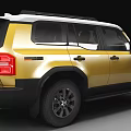Yellow Off Road SUV With Rugged Design Front Grille Black Wheel Arches And Rims