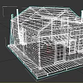 Wooden Ammunition Store House With Sloped Roof Porch And Wooden Windows
