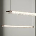 Modern Black And White Linear Pendant Lights With Gold Hooks For Interior Space
