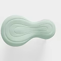 Light Green Lazy Sofa with Wavy Shape and Wooden Legs for Home Comfort