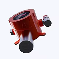 Industrial Gas Detection Equipment With Orange Housing Digital Display And Red Alarm Light