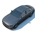 Sleek Mercedes Benz Gray Sedan Modern Exterior With Chrome Grille And Alloy Wheels