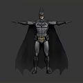 Batman 3D Character Model With Armored Suit Cape And Outstretched Arms