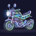 Modern Motorcycle Science Fiction Motorcycle 3d model