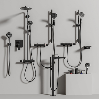 Modern Shower Hansgrohe Tap Shower Combination 3d model