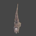 Game Movie Dinosaur Character With Spiked Head And Scaly Textured Skin
