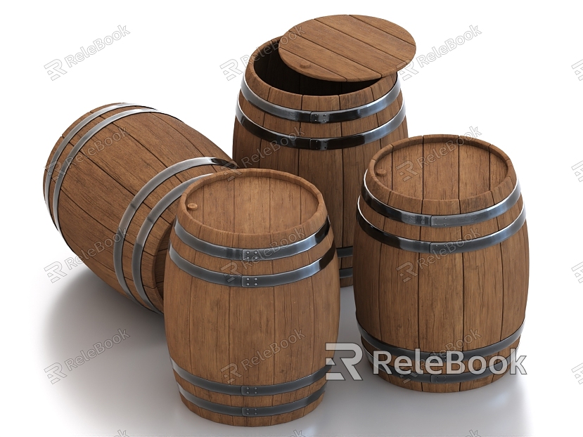 Wine Barrel Wooden Barrel Wine Barrel Wine Barrel model