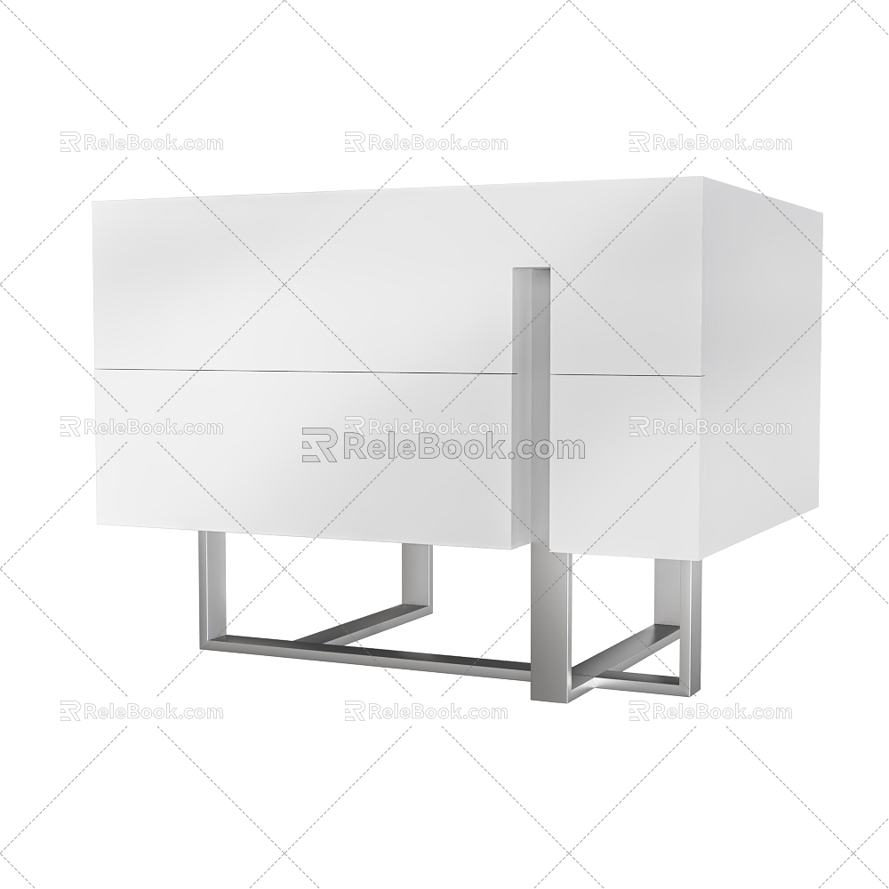 Modern bedside table 3d model