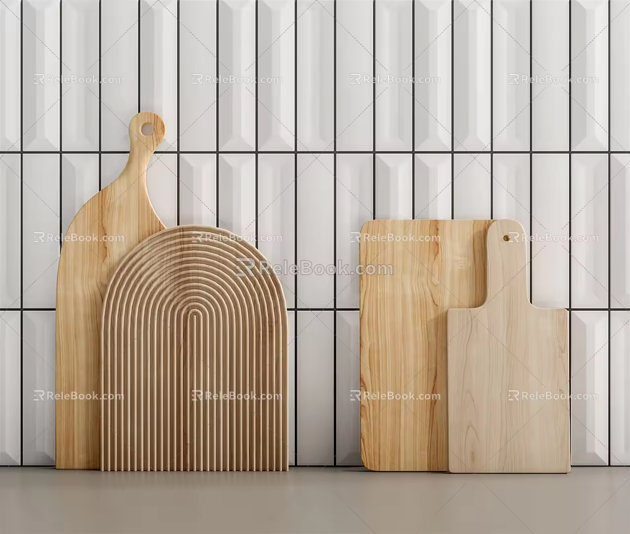 modern chopping board kitchenware chopping board 3d model