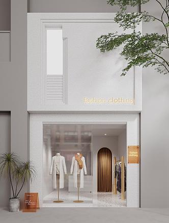 Modern Door Head Clothing Store Door Head Facade 3d model