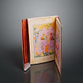 Household Decorative Storage Box With Colorful Illustrated Interior And Folding Design