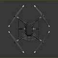 Advanced Professional Drone With Sturdy Frame Multiple Propellers And Camera Gear