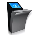 Public Facility Interactive Information Kiosk With Touch Screen Display Modern Design Stand Type User Friendly 3d model