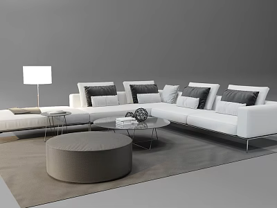 Sofa coffee table combination 3d model