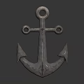 Anchor Shaped Metallic Decorative Ornament Set For Home Tabletop Decoration