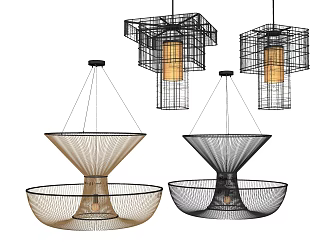 Industrial LOFT chandelier 3d model