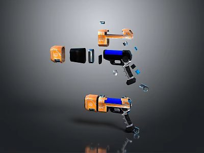 pistol semi-automatic pistol automatic pistol modern weapon hot weapon hot weapon gun military 3d model