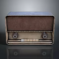 Vintage Retro Radio With Classic Design And Wooden Case For Home Use