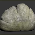 Natural Stone And Wood Decorative Piece With Textured Surface And Earthy Hues