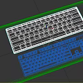 Dual Computer Keyboards With RGB Backlit Multicolor Lighting For Gaming Or Office 3d model