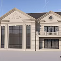 European Style Detached Villa With Stone Exterior Large Windows And Balcony