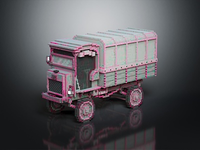 Modern Toy Car Pixel Truck Cartoon Truck Light Truck model