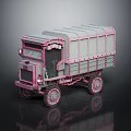 Pink Pixel Style Electric Toy Truck for Kids Fun Creative Play Experience