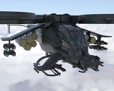 Cabaiso Avatar Scorpion Helicopter Combat Aircraft 3d model