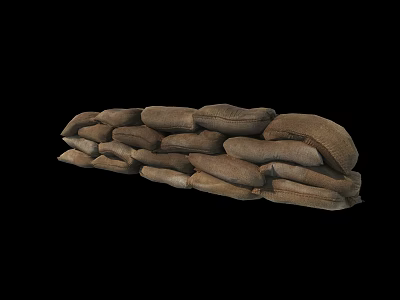 Durable Stacked Brown Canvas Sandbags Sports Equipment For Fitness Training Sessions 3d model