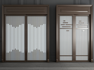 New Chinese-style sliding door model